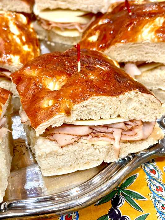 Pretzel Focaccia Deli Sandwiches