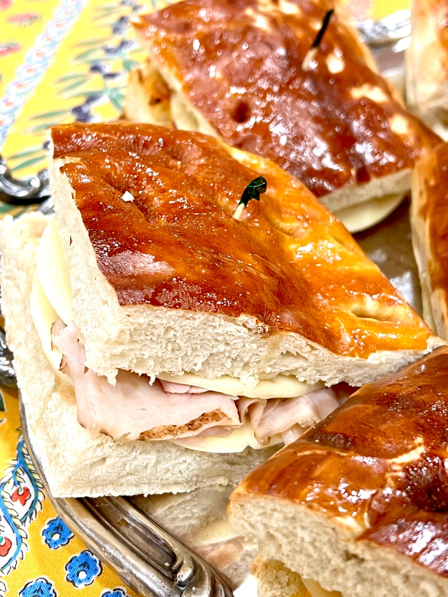 Pretzel Focaccia Deli Sandwiches