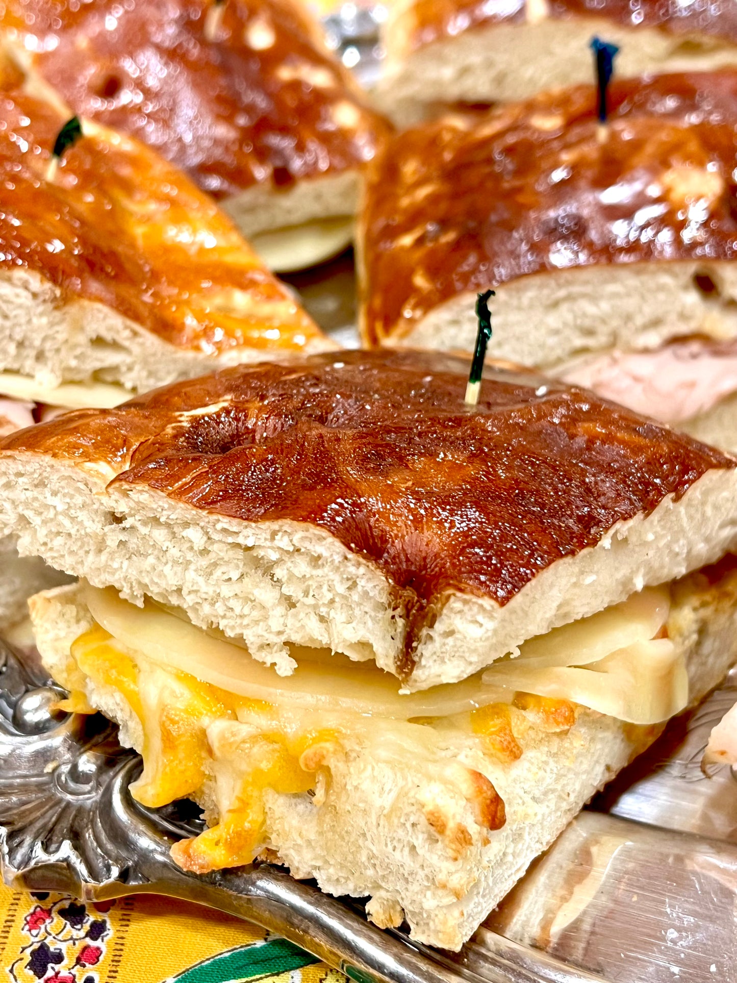 Pretzel Focaccia Deli Sandwiches