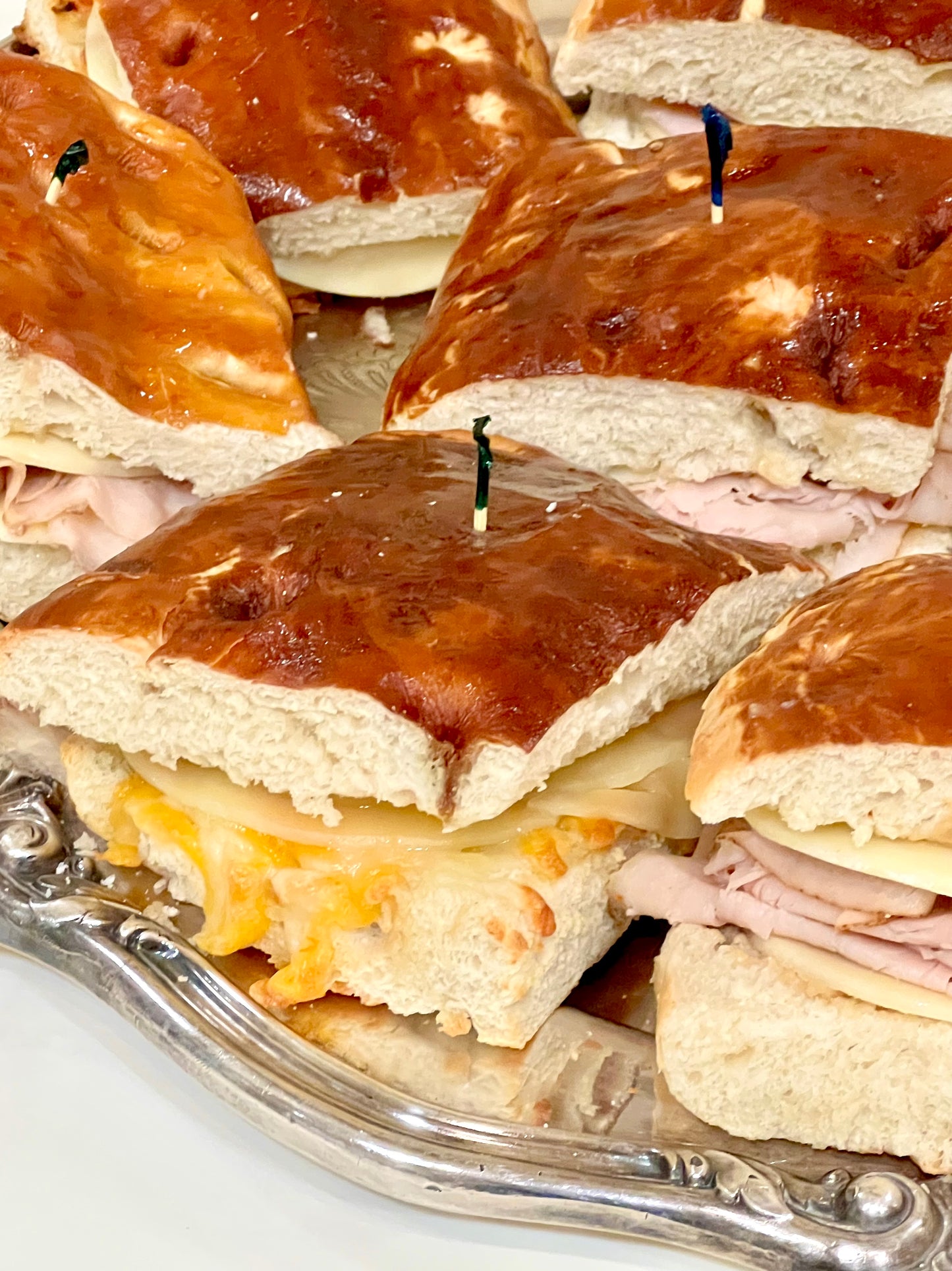 Pretzel Focaccia Deli Sandwiches