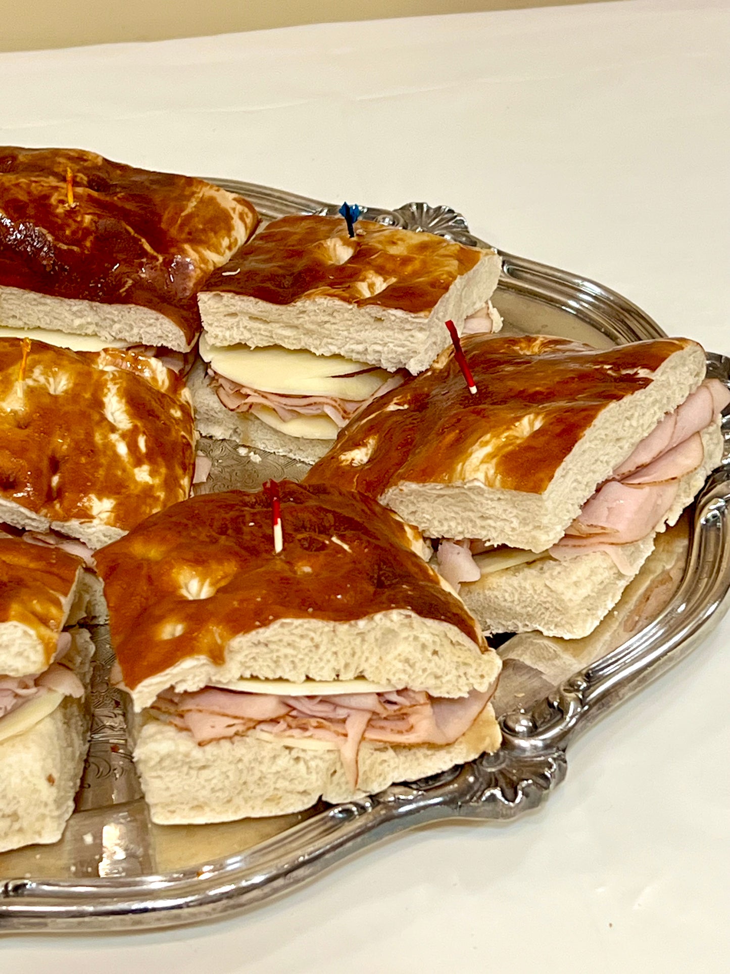 Pretzel Focaccia Deli Sandwiches