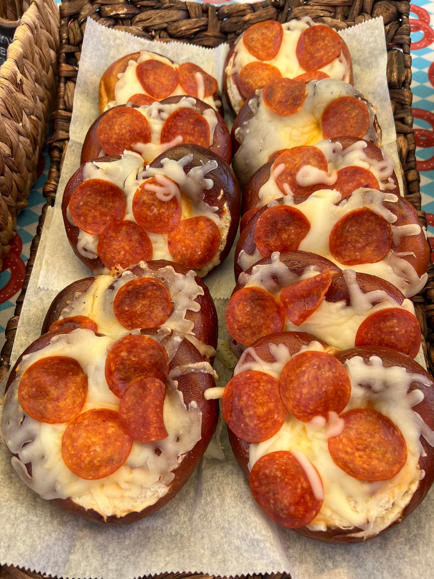 Topped pretzels (variety of toppings)