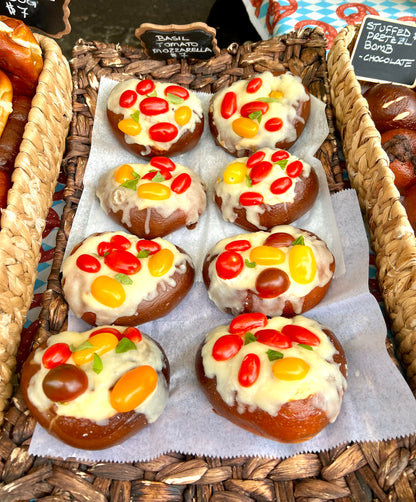 Topped pretzels (variety of toppings)
